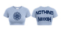 NOTHING Women's Cropped Tee - Powder Blue