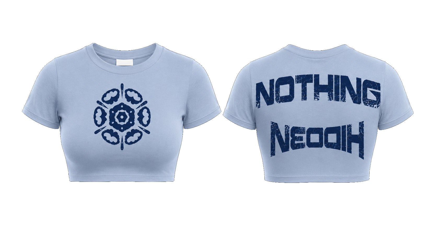 NOTHING Women's Cropped Tee - Powder Blue