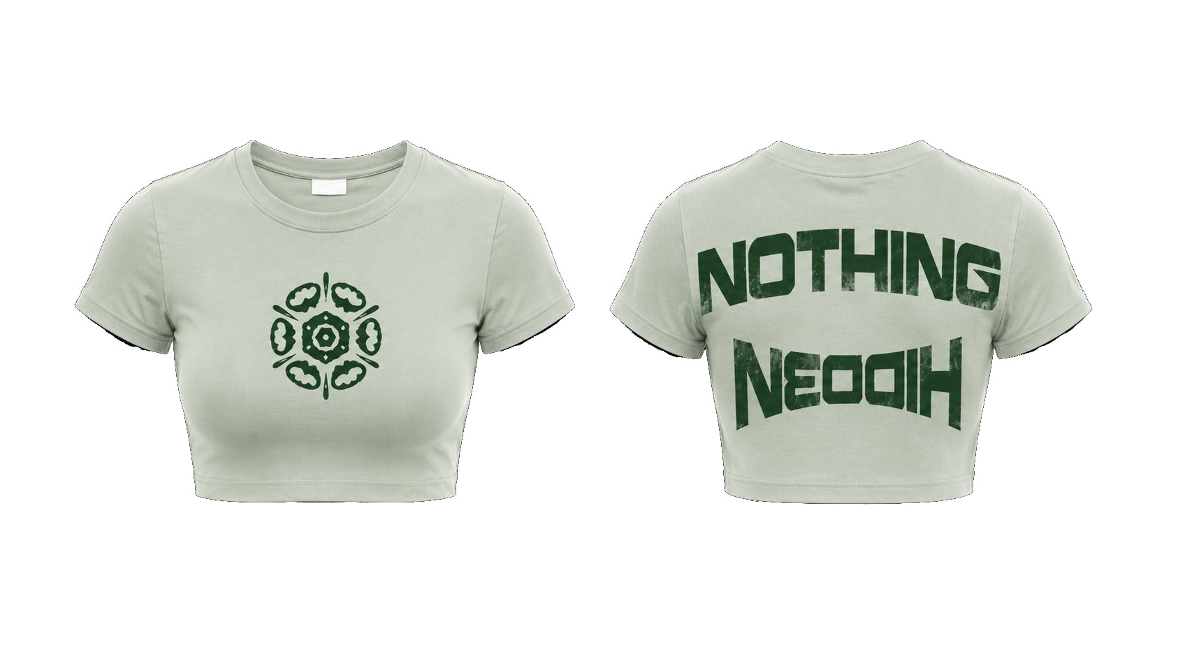 NOTHING Women's Cropped Tee-Washed Sage