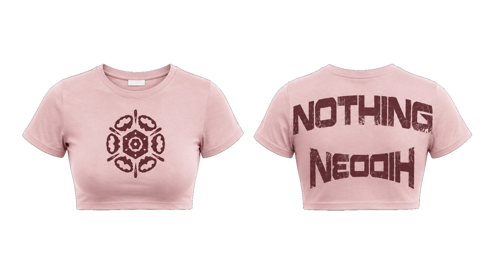 NOTHING Women's Cropped Tee - Washed Rose