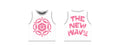 THE NEW WAVE Tank In White/Pink